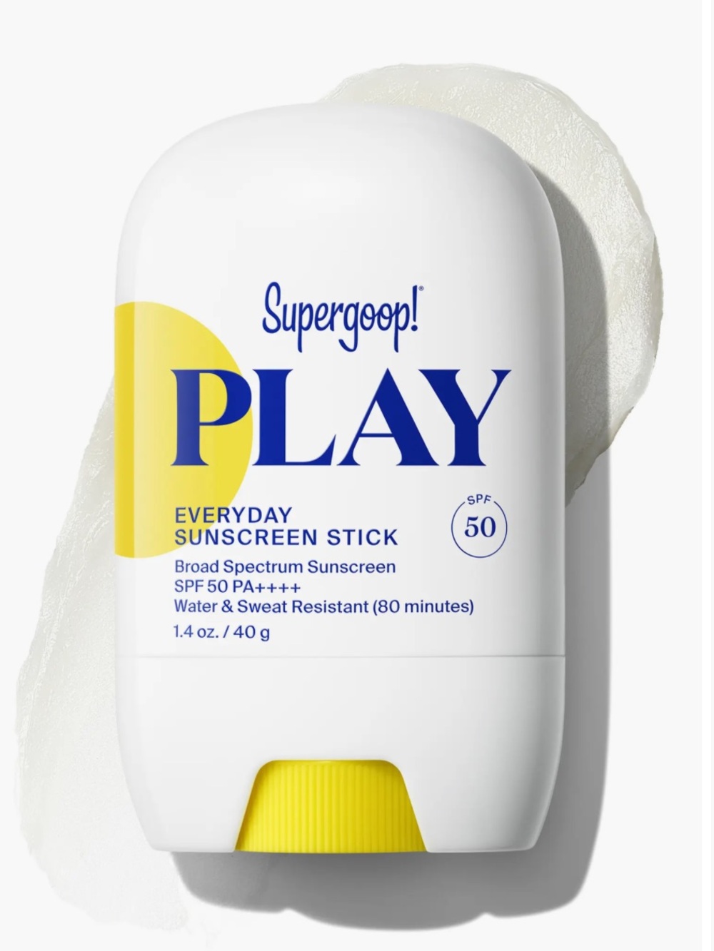 Supergoop! PLAY Everyday Sunscreen Stick SPF 50 — White & Yellow